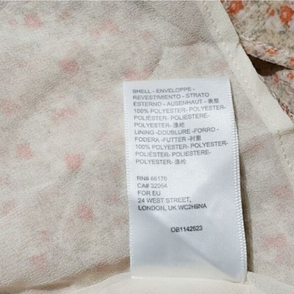 Urban Outfitters Sparklers Floral Chiffon Midi Dress Size L - Picture 9 of 10